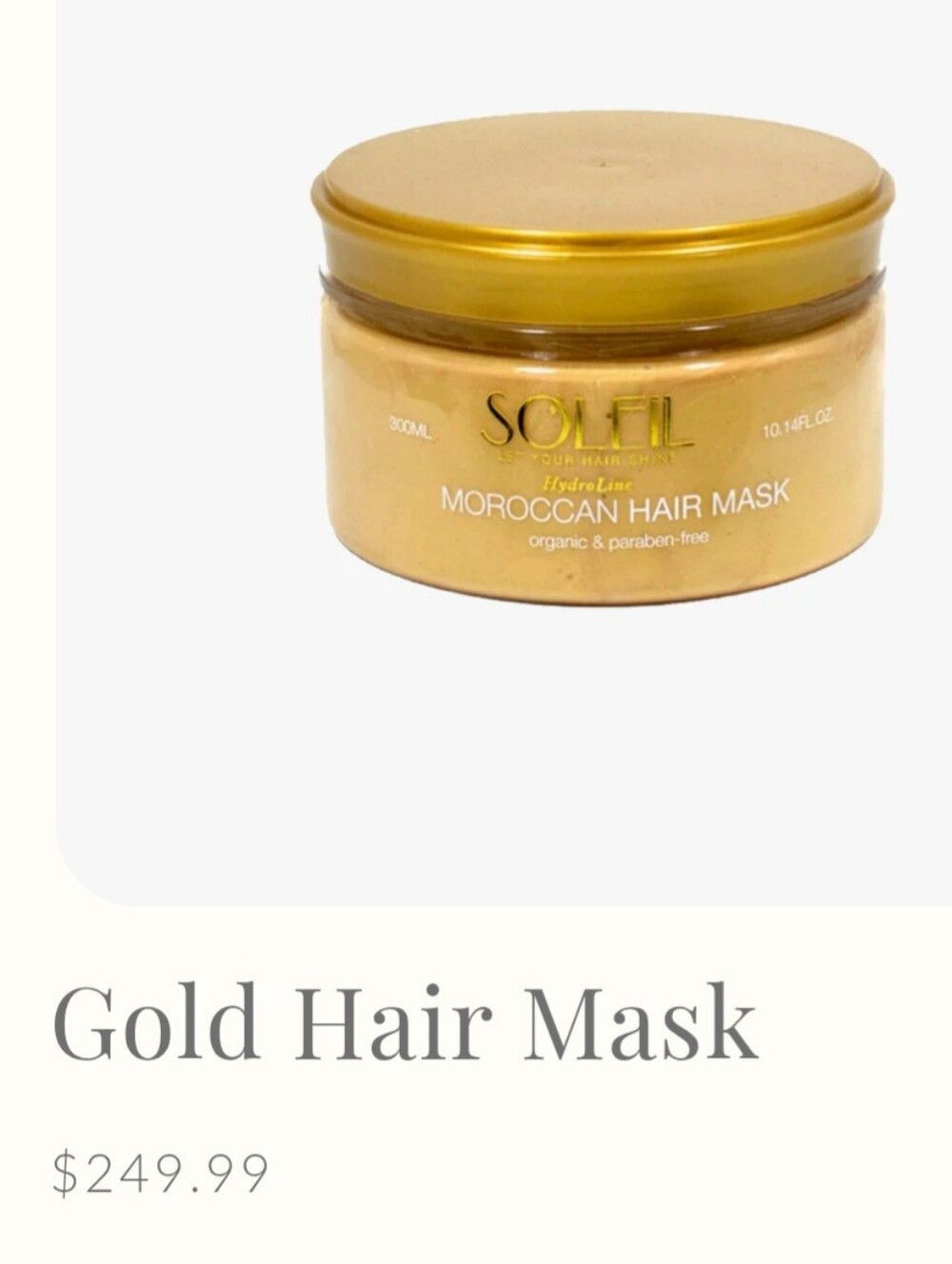 SOLEIL GOLD HAIR MASK